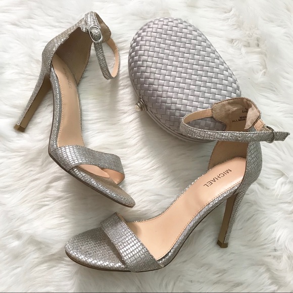 silver open toe dress shoes